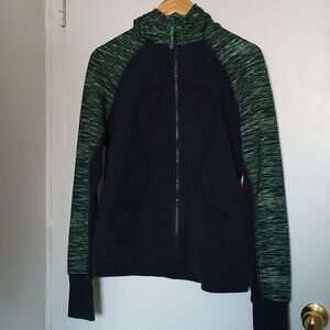 Lululemon Women's Scuba Hoodie Jacket, Vintage Y2K, Navy/Green, Size 12
